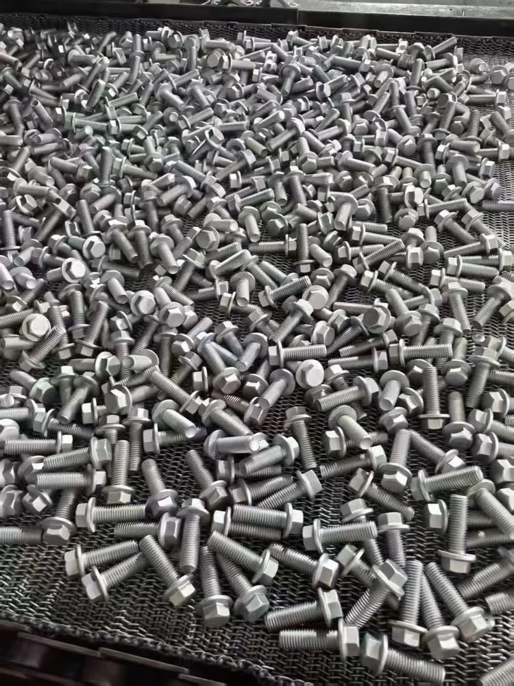 A closer view of a batch of fasteners.